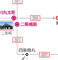 京都の観光・旅行 市バスの名所アクセス−二条城05−